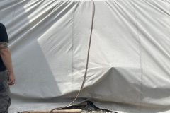 Wir haben das Wasser abfließen lassen