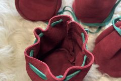 Lederbeutel rot-braun